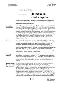 newsletter Hormonelle Kontrazeptiva