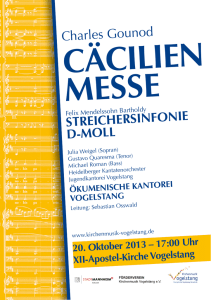 Cäcilienmesse (Gounod) - KIRCHENMUSIK VOGELSTANG