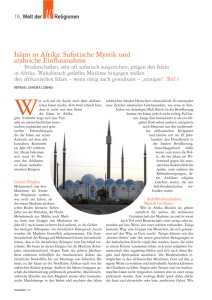 Islam in Afrika: Sufistische Mystik und arabische