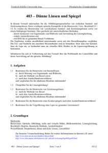 403 – Dünne Linsen und Spiegel - Friedrich-Schiller