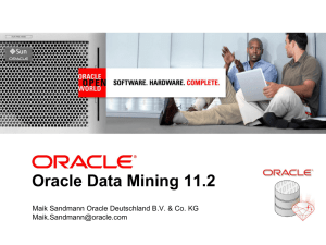 Oracle Data Mining 11.2