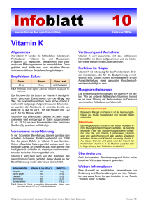 Vitamin K - Swiss Sports Nutrition Society