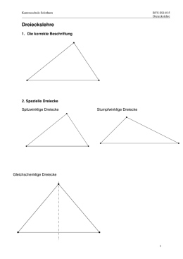 Mathematik * Jahrgangsstufe 7 * Kongruenzsätze Für Dreiecke