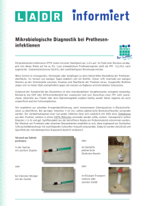 Mikrobiologische Diagnostik bei Prothesen- infektionen