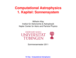 W. Kley: Computational Astrophysics