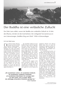 Der Buddha ist eine verlässliche Zuflucht
