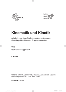 Kinematik und Kinetik - Europa