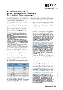 Produktinformationsblatt zur DB-Spar
