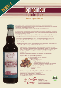 Topinambur feinbitter Kräuter Liqueur 20 % vol.
