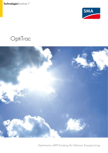 OptiTrac - Optimiertes MPP-Tracking für höheren Energieertrag