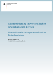 "Diskriminierung im vorschulischen und schulischen Bereich" (PDF