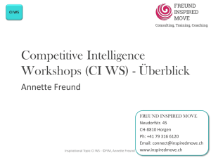 Competitive Intelligence Workshops (CI WS