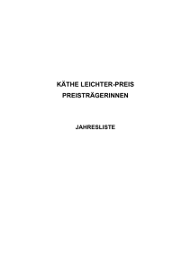Käthe-Leichter-Preis - Liste der bisherigen Preisträgerinnen (pdf