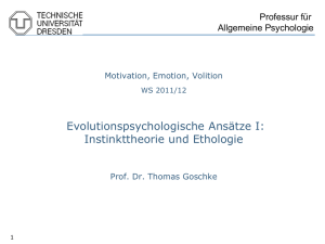 VL Motivation 2 - Ethologie - Fachsymposium