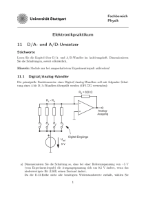 Elektronikpraktikum 11 D/A- und A/D-Umsetzer