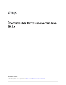 Überblick über Citrix Receiver für Java 10.1.x
