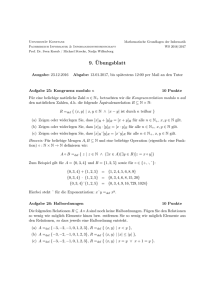 9. Übungsblatt - Theoretische Informatik @ Universität Konstanz