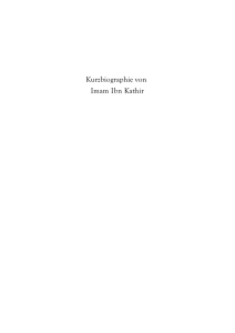 Kurzbiographie von Imam Ibn Kathir