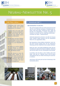 Neubau-Newsletter Nr. 5 - Klinikum Region Hannover