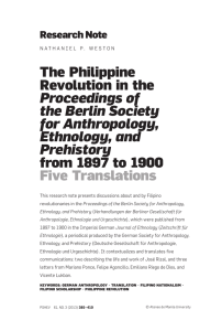 The Philippine Revolution in the Proceedings of