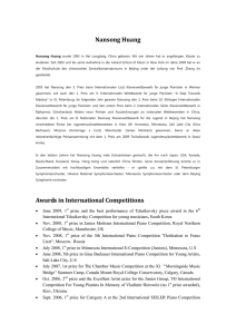 Nansong Huang Awards in International Competitions