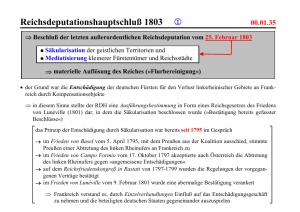 Reichsdeputationshauptschluß 1803