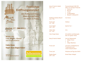 Georg Friedrich Händel Feuerwerksmusik HWV 351 Music for the
