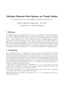 Ultrafast Shortest-Path Queries via Transit Nodes