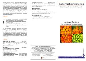 Antioxidantien - Labor Dr. Fenner und Kollegen