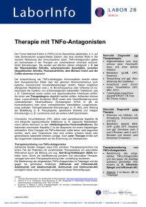 TNFα-Antagonisten, Therapie mit