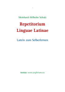 Repetitorium Linguae Latinae - VerlagsService textus: Dr. Helmut