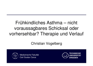 Vortrag Dr. Vogelberg, Frühkindliches Asthma-nicht