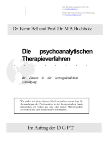 Die psychoanalytischen Therapieverfahren
