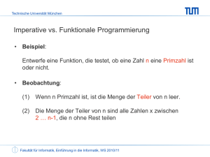 Imperative vs. Funktionale Programmierung