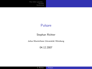 Pulsare - Universität Würzburg