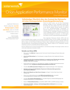 Orion Application Performance Monitor - Action-One