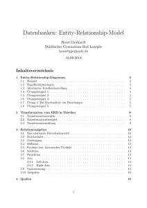 Datenbanken: Entity-Relationship-Model