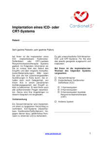 Implantation eines ICD- oder CRT-Systems