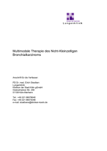 Multimodale Therapie des Nicht-Kleinzelligen Bronchialkarzinoms