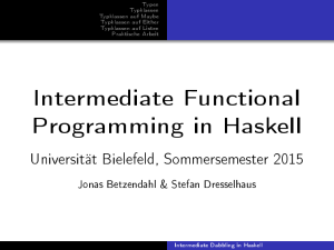 Intermediate Dabbling in Haskell