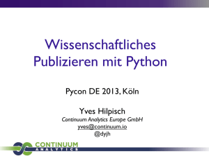 Pycon DE 2013, Köln Yves Hilpisch