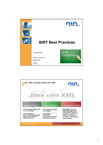 BIRT Best Practices - Orientation in Objects GmbH