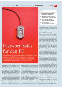 Passwort-Safes für den PC