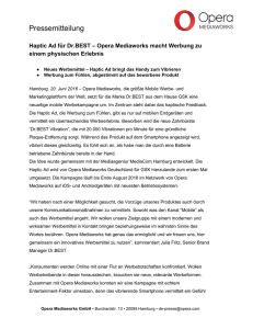 Pressemitteilung - Opera Mediaworks GmbH