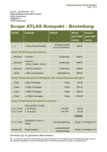 Scope ATLAS Kompakt - Bestellung
