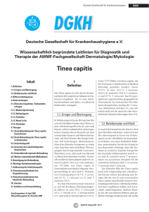 Tinea capitis - Deutsche Gesellschaft für Krankenhaushygiene eV