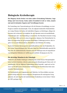 Biologische Krebstherapie | Praxis Dr. Reinhard Probst München