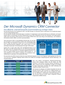 Der Microsoft Dynamics CRM Connector