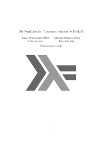 Die Funktionale Programmiersprache Haskell
