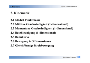 2. Kinematik - Physik